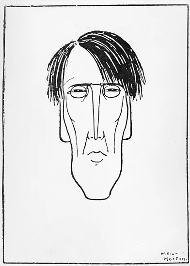 Caricature of W. B. Yeats by W. T. Horton (1898)